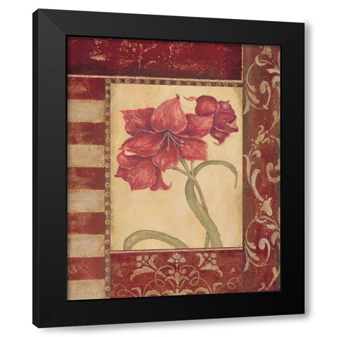 Sienna Blooms II Black Modern Wood Framed Art Print with Double Matting by Moulton, Jo