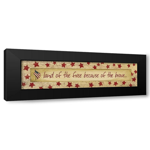 Land of the Free Black Modern Wood Framed Art Print with Double Matting by Moulton, Jo