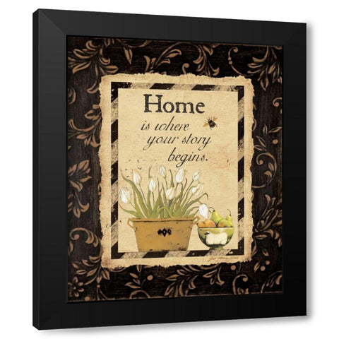 Home Black Modern Wood Framed Art Print with Double Matting by Moulton, Jo