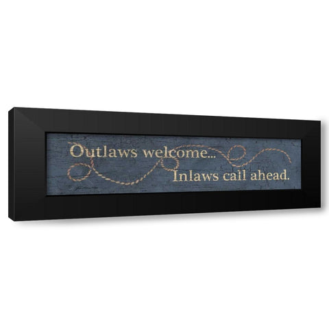 Outlaws Black Modern Wood Framed Art Print with Double Matting by Moulton, Jo