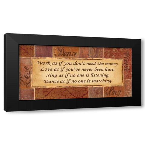 Work As If Black Modern Wood Framed Art Print by Moulton, Jo