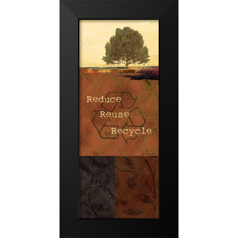 Recycle Black Modern Wood Framed Art Print by Moulton, Jo