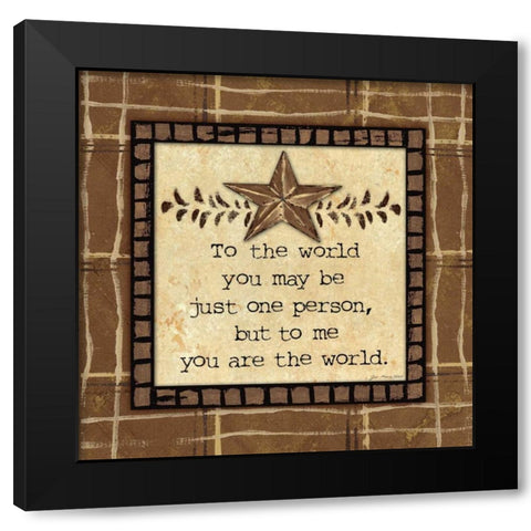 To the World Black Modern Wood Framed Art Print by Moulton, Jo