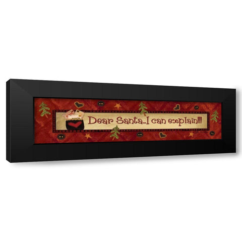 Dear Santa Black Modern Wood Framed Art Print with Double Matting by Moulton, Jo