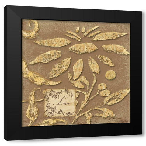 Live Black Modern Wood Framed Art Print with Double Matting by Moulton, Jo