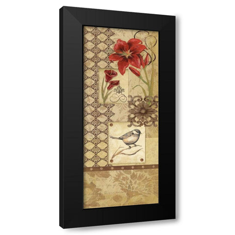 Floral Collage I Black Modern Wood Framed Art Print by Moulton, Jo