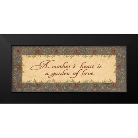 A Mothers Heart Black Modern Wood Framed Art Print by Moulton, Jo