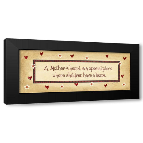 A Mothers Heart Black Modern Wood Framed Art Print by Moulton, Jo