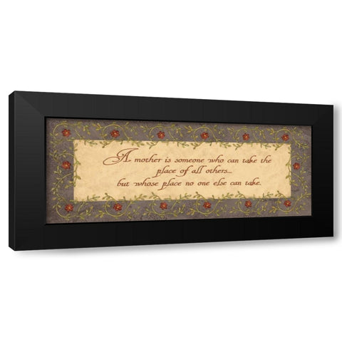 Mother Black Modern Wood Framed Art Print by Moulton, Jo