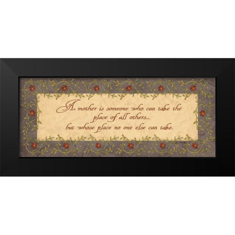 Mother Black Modern Wood Framed Art Print by Moulton, Jo