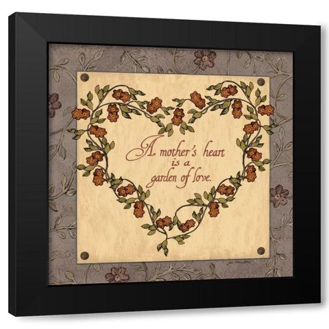 A Mothers Heart Black Modern Wood Framed Art Print by Moulton, Jo