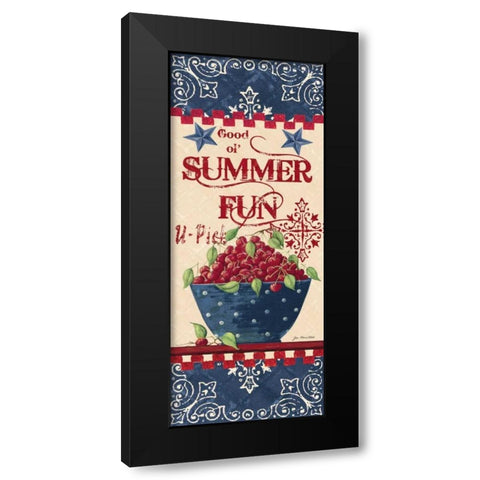 Summer Fun Black Modern Wood Framed Art Print with Double Matting by Moulton, Jo