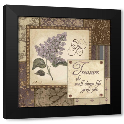 Treasure Black Modern Wood Framed Art Print with Double Matting by Moulton, Jo