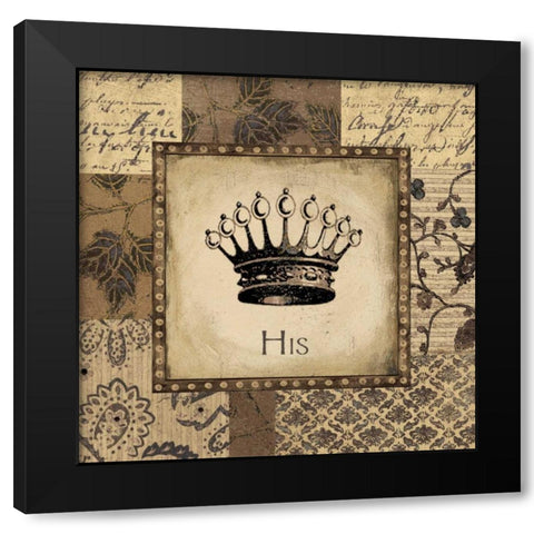 His Black Modern Wood Framed Art Print by Moulton, Jo