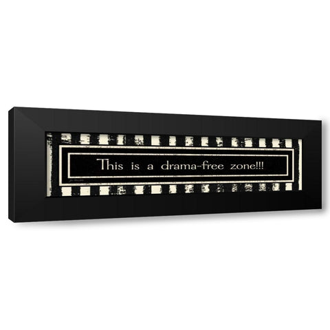 Drama-Free Zone Black Modern Wood Framed Art Print with Double Matting by Moulton, Jo