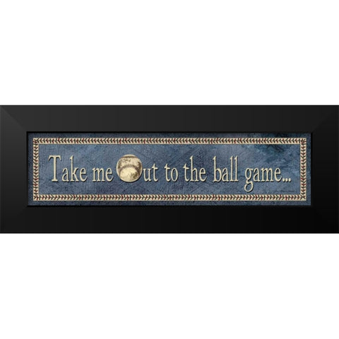 Ball Game Black Modern Wood Framed Art Print by Moulton, Jo