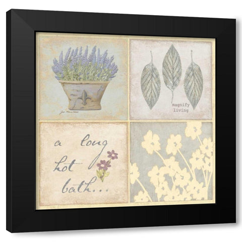 Bath Black Modern Wood Framed Art Print by Moulton, Jo