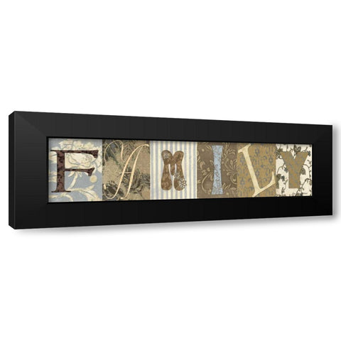 Family Black Modern Wood Framed Art Print with Double Matting by Moulton, Jo