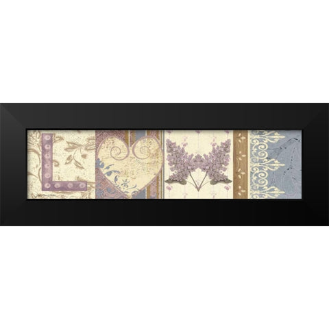 Love Letters Black Modern Wood Framed Art Print by Moulton, Jo