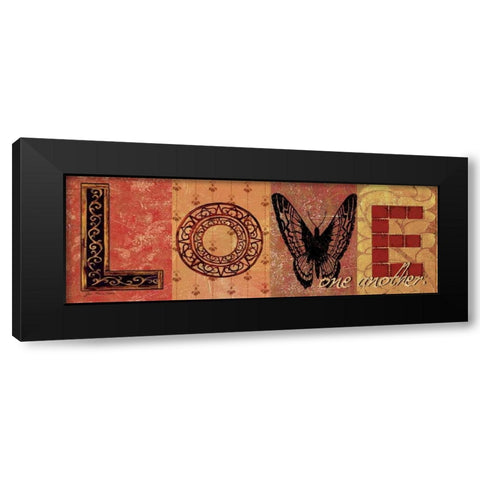 Love One Another Black Modern Wood Framed Art Print with Double Matting by Moulton, Jo