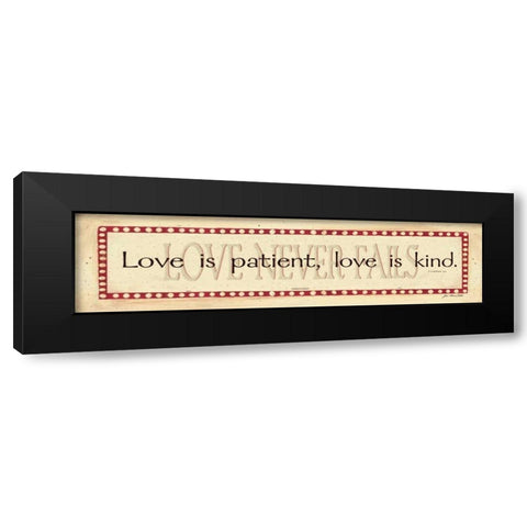 Love Black Modern Wood Framed Art Print with Double Matting by Moulton, Jo