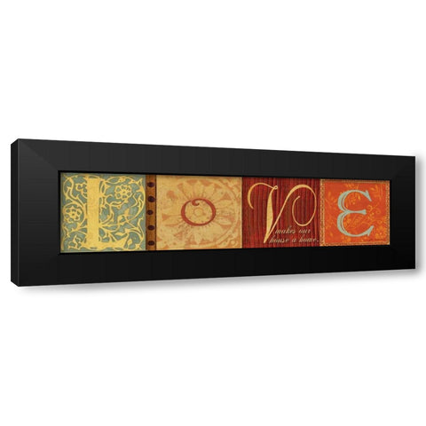 Love Home Black Modern Wood Framed Art Print with Double Matting by Moulton, Jo