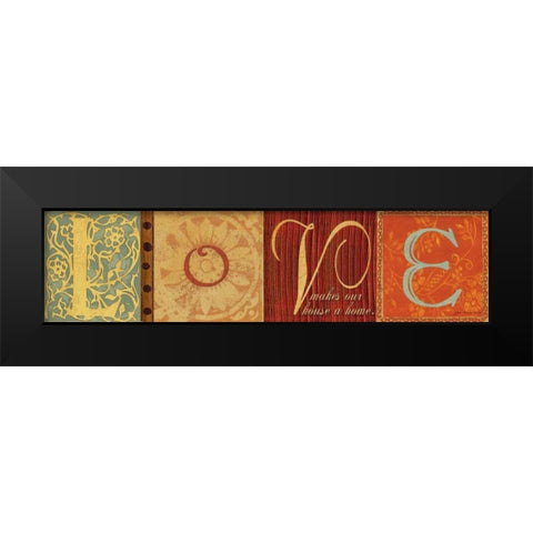 Love Home Black Modern Wood Framed Art Print by Moulton, Jo