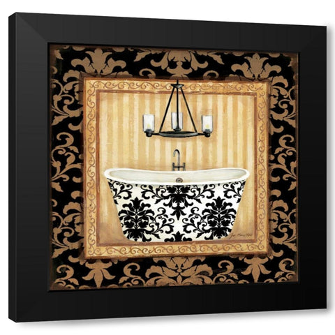 black Veranda Bath I Black Modern Wood Framed Art Print by Moulton, Jo