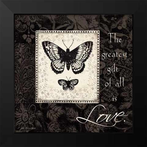 Gift of Love Black Modern Wood Framed Art Print by Moulton, Jo