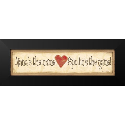 Nanas Black Modern Wood Framed Art Print by Moulton, Jo