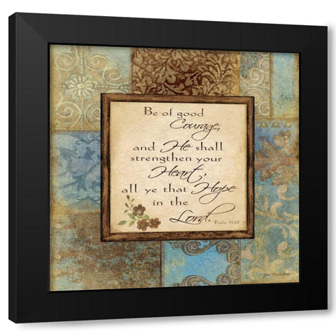 Courage Black Modern Wood Framed Art Print by Moulton, Jo