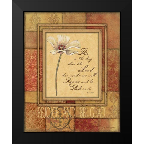 Rejoice Black Modern Wood Framed Art Print by Moulton, Jo