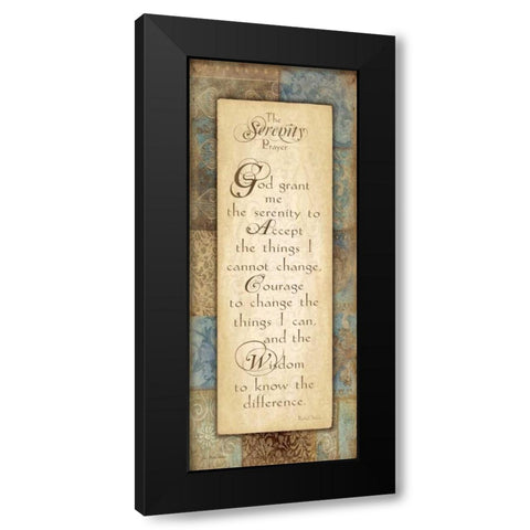 Serenity Prayer Black Modern Wood Framed Art Print by Moulton, Jo