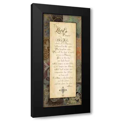 Lords Prayer Black Modern Wood Framed Art Print by Moulton, Jo