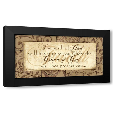 Grace of God Black Modern Wood Framed Art Print by Moulton, Jo