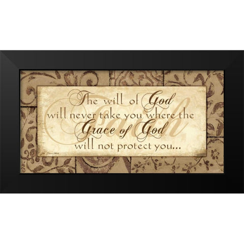 Grace of God Black Modern Wood Framed Art Print by Moulton, Jo