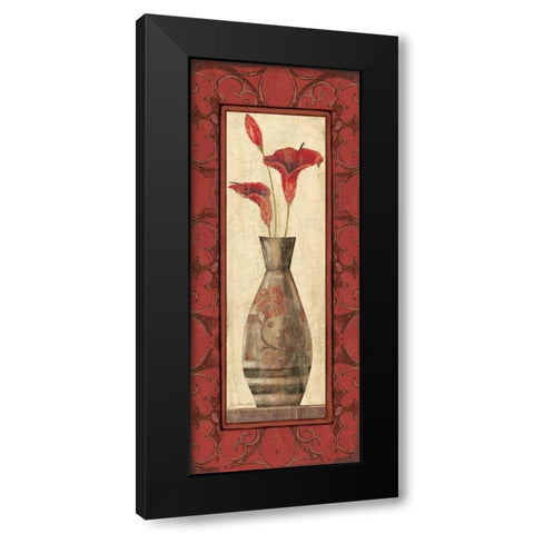Red Calls Black Modern Wood Framed Art Print with Double Matting by Moulton, Jo