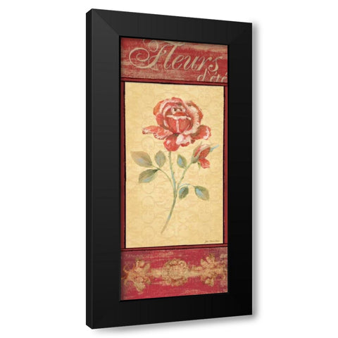 Fleurs d Ete Black Modern Wood Framed Art Print with Double Matting by Moulton, Jo