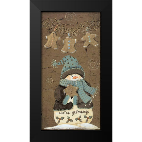 Winter Gatherings Black Modern Wood Framed Art Print by Moulton, Jo