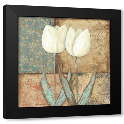 Tulip II Black Modern Wood Framed Art Print with Double Matting by Moulton, Jo