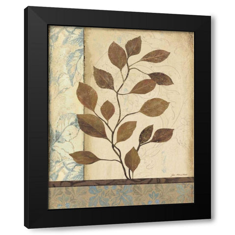 Earthern Blue I Black Modern Wood Framed Art Print with Double Matting by Moulton, Jo