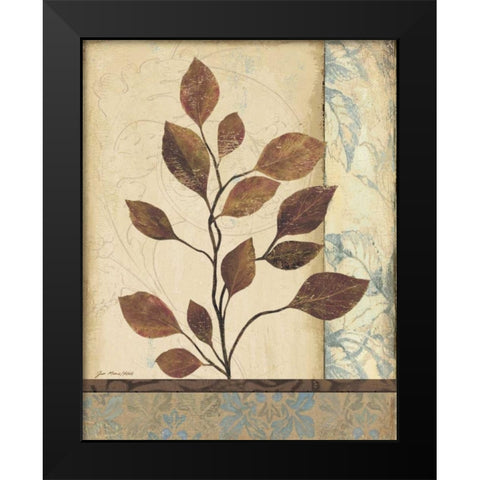 Earthern Blue II Black Modern Wood Framed Art Print by Moulton, Jo