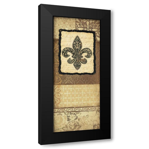 Fleur De Lis II Black Modern Wood Framed Art Print by Moulton, Jo