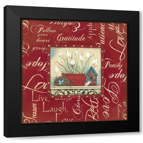 Inspired Thyme Black Modern Wood Framed Art Print by Moulton, Jo