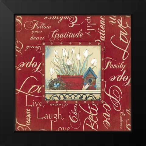 Inspired Thyme Black Modern Wood Framed Art Print by Moulton, Jo