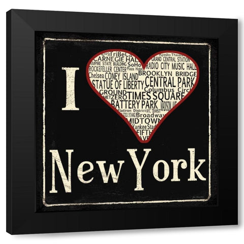 NYC Black Modern Wood Framed Art Print with Double Matting by Moulton, Jo
