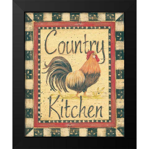 Country Kitchen Black Modern Wood Framed Art Print by Moulton, Jo