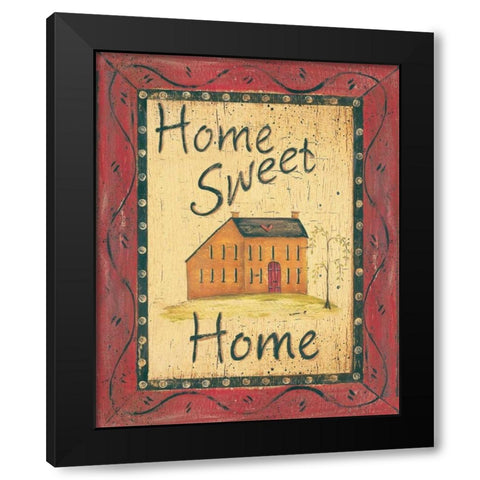 Home Sweet Home Black Modern Wood Framed Art Print with Double Matting by Moulton, Jo