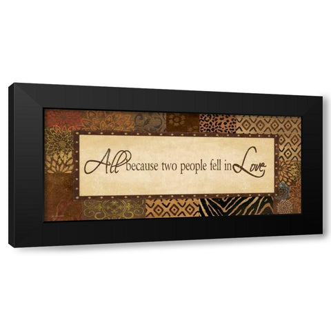 Urban Love Black Modern Wood Framed Art Print by Moulton, Jo