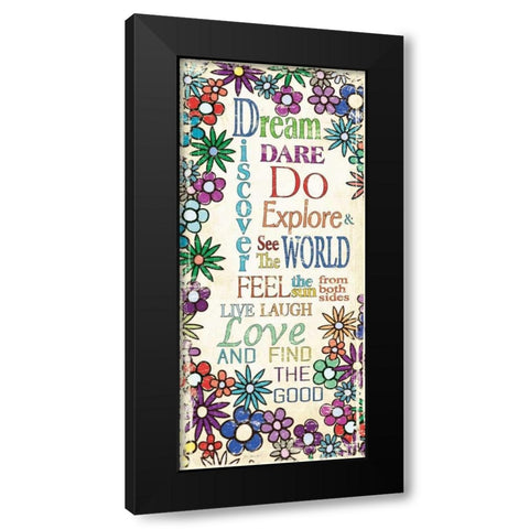 Dream Black Modern Wood Framed Art Print with Double Matting by Moulton, Jo